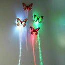 LED Colorful Butterfly Flashing Hair Braid Lights Up Party Xmas Z2G3 Wig Su D6O1