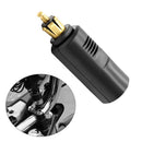 12V European Plug Motorcycle DIN Socket Cigarette Lighter Adapter Black