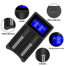Universal Battery Charger, LCD Display Smart Charger for Rechargeable Batte W8A4