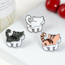 Cartoon Brooch Enamel Pin Metal Cute Collar Wild Cartoon Tiger Squatting BacA6O9