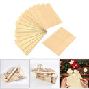 15pc Wood Cutouts Shapes Plaque Unfinished Square Wood Embellishments Cardmaking