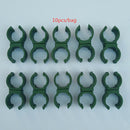 20PIECE Trellis Plant Stakes Connectors Cross Clips Garden Fixed Clamps Green.