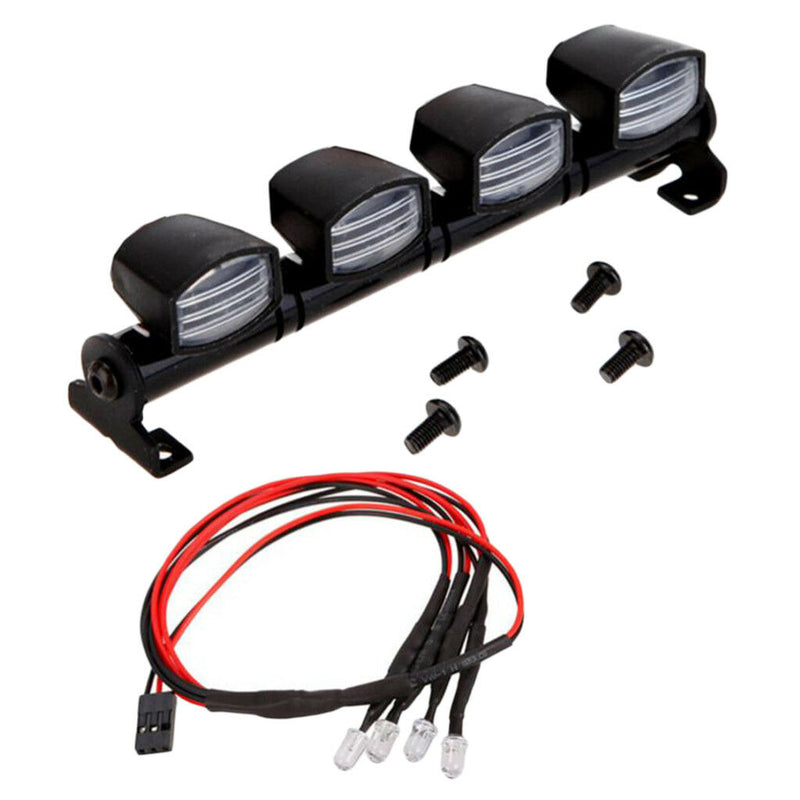 Roof Lights 2White 2Red w/ Cover Lampshade for 1/10 RC Crawler   RC4WD