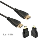 High Speed HDMI to HDMI Male Cable + Micro HDMI Adaptor+ Mini HDMI Adapter
