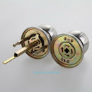 Stainless Rotation Round Door Knobs Handle Entrance Passage Lock With Key Set