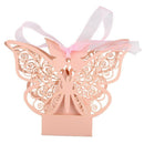 50pcs Butterfly Wedding Favour Box Birthday Party Gifts Candy Boxes (Pink) I4B4