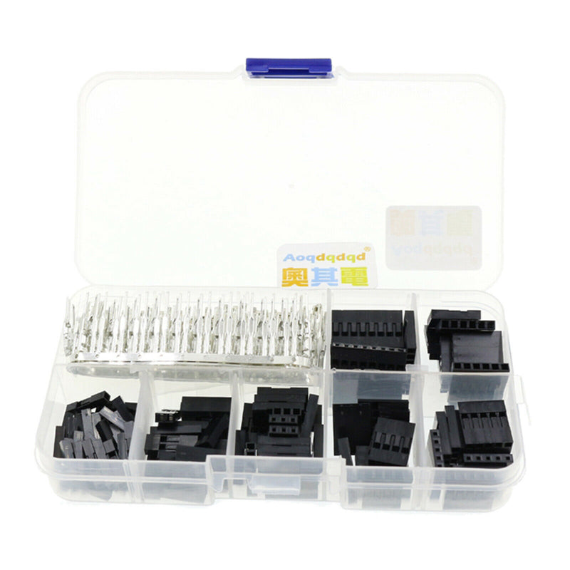 310Pcs 2.54mm Pitch Connector Adaptor Assortment Kit (1 2 3 4 5 6 8 Pins)