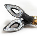 2pcs Triangle Amber LED Front/Rear Turn Signal Blinker Lights For Moto R OGO