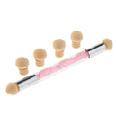 Dual-ended UV Gel Painting Nail Gradient Brush Art Sponge Brush Pen Pink