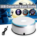 LED Colorful Light Base Round Rotating Crystal Light Base Display Electric Z6U2