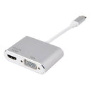 Type-C to HDMI VGA Adapter 4K HD Audio Video Converter for Macbook to TV HDTV E