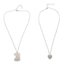 2Pcs Family Love Mother Daughter Little Heart Joint Pendant Necklace Set Mo