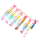 6pcs/set Rainbow Comb Hairdressing Salon Plastic Comb Hair Cutting Styling T Kw