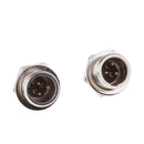 2Pieces Metal 3Pin Mini XLR Connector Plug Male Audio Microphone Connector