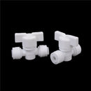 2PCS 1/4" - 1/4" OD Tube PE Pipe Fitting Hose Straight Backwash Ball Valve JBTE