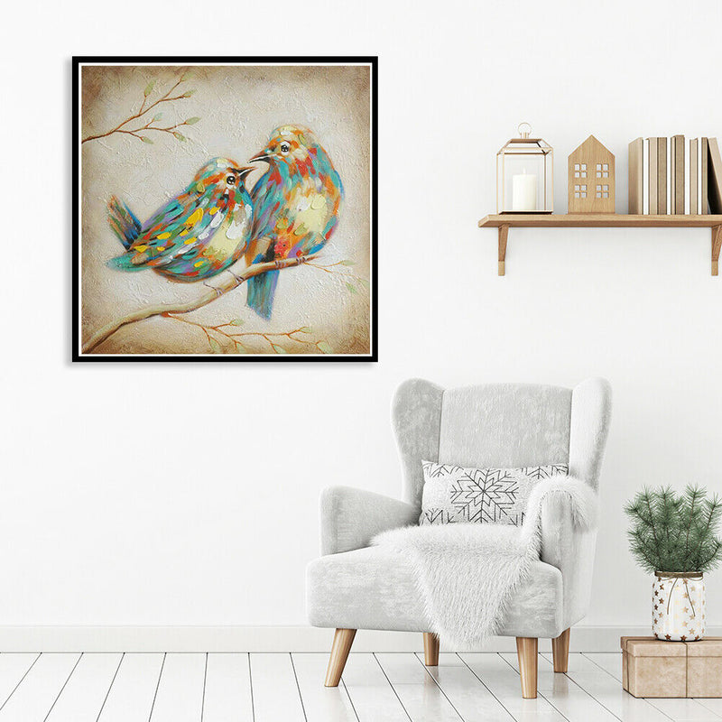 5D DIY Full Drill Diamond Painting 2 Birds Cross Stitch Embroidery Ornament