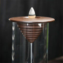 1X(Time Hourglass Ceramic Backflow Incense Holder Incense Burner Windshield