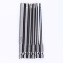 6pcs 100mm 1/4 Inch Magnetic Hex Shank Torx Hexagon Head Screwdriver Driver Bit