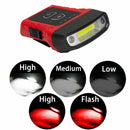 Rechargeable Sensor LED Clip-on Cap Hat Head Light Lamp Outdoor Fishing Camping