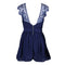 Womens Backless Lace Party Dress Fashion Strapless V Neck Bodycon Sundress  A