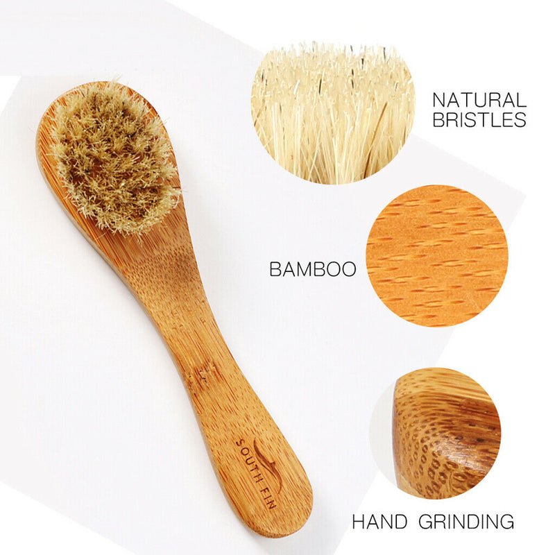 Unisex Bamboo Deep Pore Cleansing Exfoliating Face Brush Oil Dirt Skin Cleaner