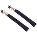 Women Bijoux Jewelry Classic Star Tassel Long Earring - Black
