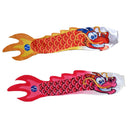 2 Packs Chinese Dragon Flag Outdoor Windsock Carp Streamer Hanging Decor, 70cm,