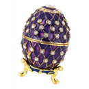 Novelty Easter Egg Jewelry Box Crystal Trinket Holder Ornament Desktop Decors