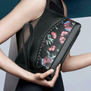 Casual Sheepskin Women Flower Print Shoulder Crossbody Clutch Bag (Style 2)