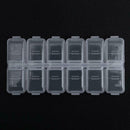 12 Grids Tool Jewelry Storage Box Portable Mini Kit Double Rows Box Display A