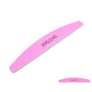 Nail Art Sanding Files Block Sponge Grit Salon School Tool 200/240 Pink  Z