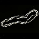 Plastic Long White Pearls Necklace Flapper Girls Fancy Dress Accessories