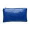 Retro Crocodile Leather Women Clutch Bag Zipper Purse Handbag (Dark Blue)