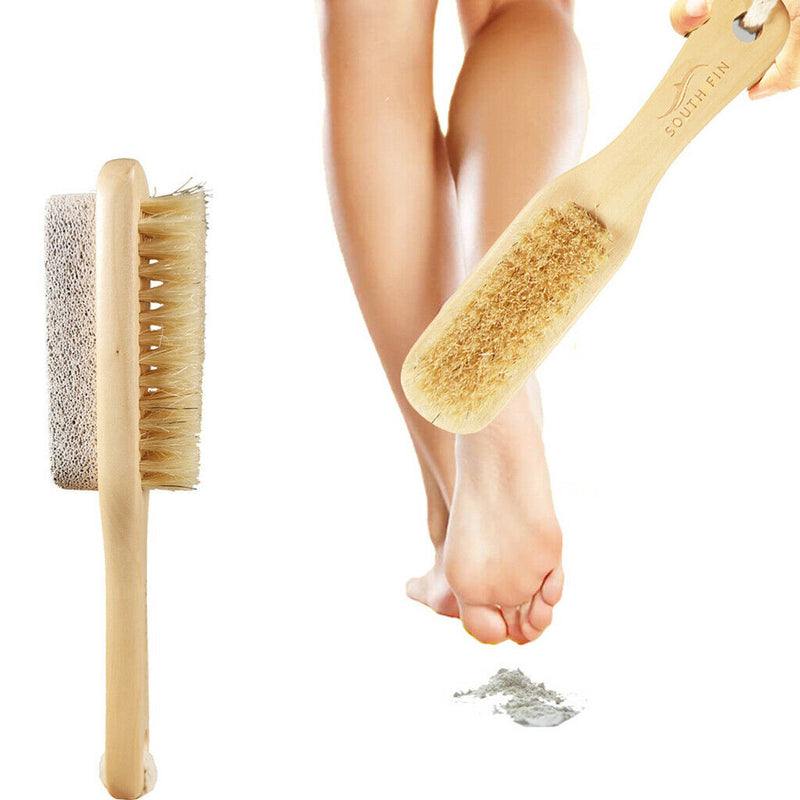 Portable Foot File Pumice Stone Calluses Remover Pedicure Brush W/ Hanging Strap