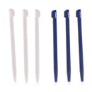 6pcs Slot in Touch Screen Pen Stylus Resistive for Nintendo 2DS White+Blue