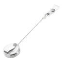 Retractable Ski Pass ID Card Badge Holder Key Chain Reels With Clip White