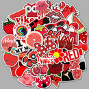 50Pcs Cartoon Red Girls Stickers DIY Suitcase Laptop Guitar Bicycle Car Deca-OZ