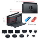 Switch Tempered Glass Screen Film Cover Anti Dust Plugs Set for Console