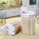 1x Cereal Dispenser Plastic Storage Box Kitchen Food Grain Rice Container 2L Hot