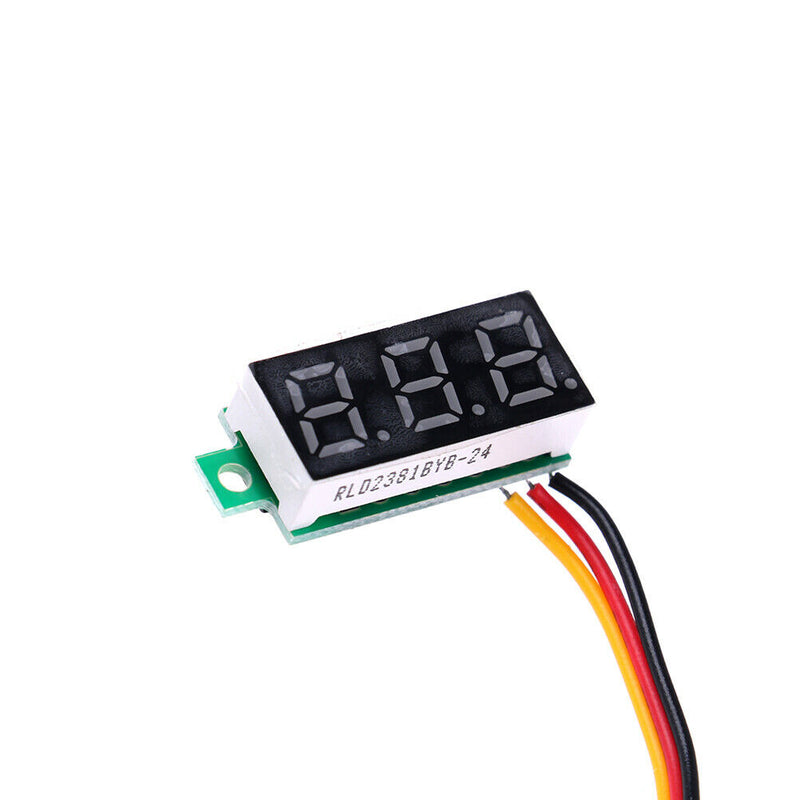 3-Wire mini DC 0-100V voltmeter LED panel 3-digital display voltage  O Jf