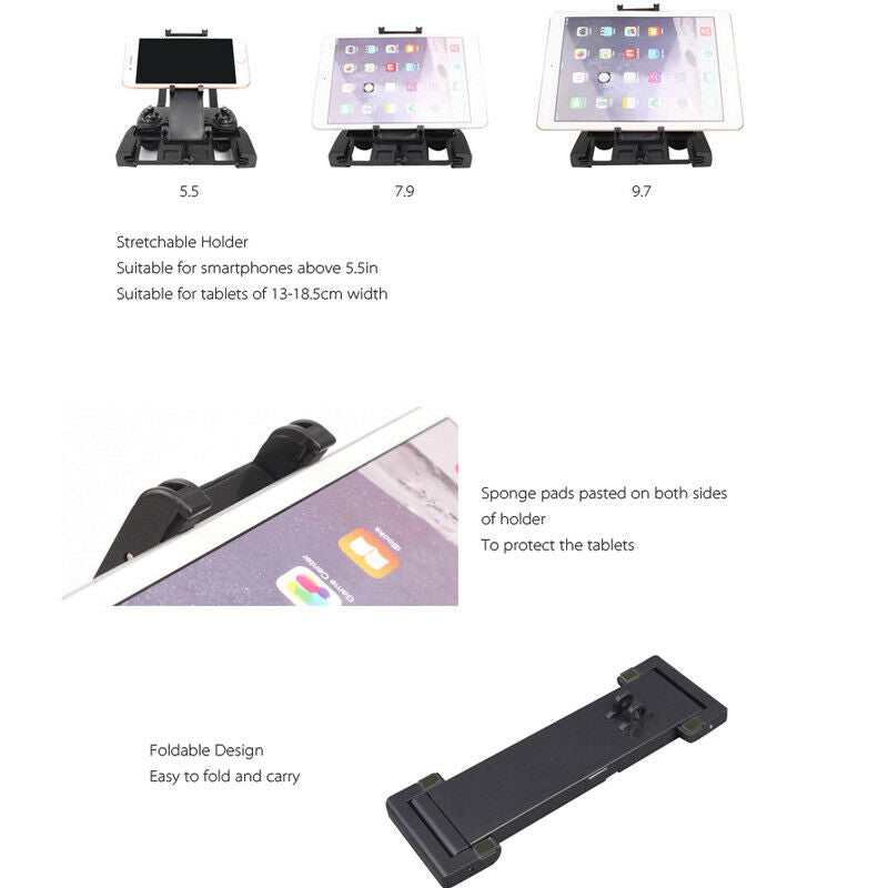 For DJI Mavic AIR/Pro/Spark 5.5~7.9" Remote Control Holder Bracket Phone Tablet