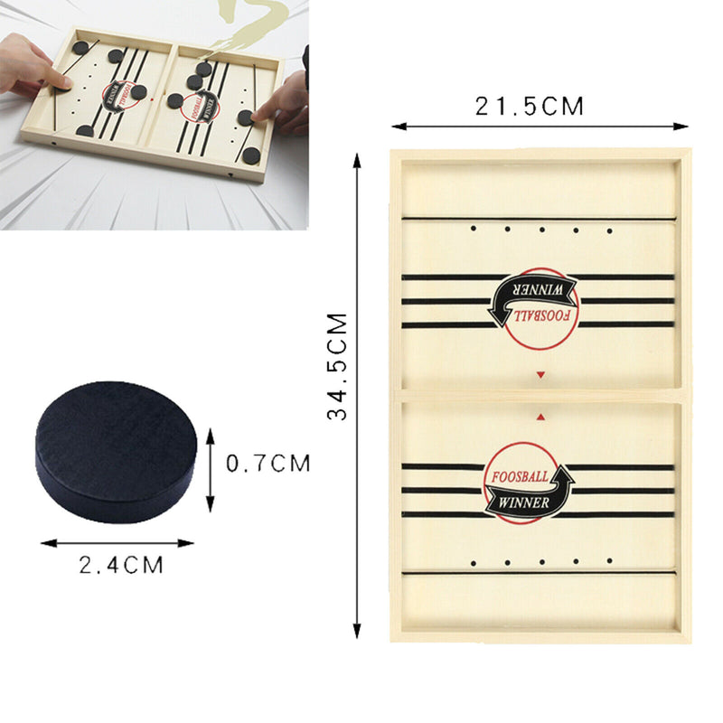 Sling Puck Game Tabletop Sling-shot Foosball Winner Hockey Board Small