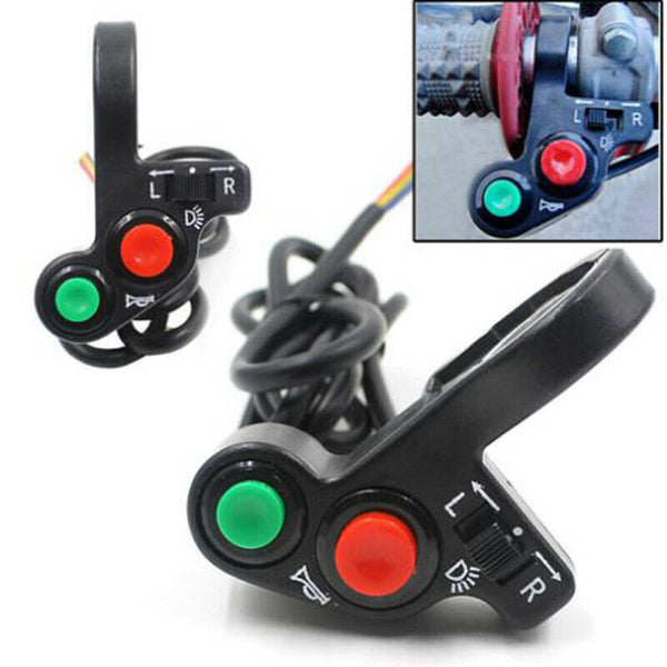 7/8" Motorcycle Handlebar Switch Engine Electric Start Horn Light Push Button Bj