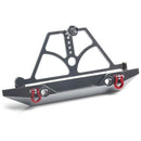 SCX10 CNC Rear Bumper Bull Bar with Spare Tire Carrier Shackles for Rock Cr