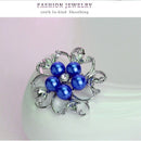 1X Fashion Personality Rhinestone Flowers Women's Brooch Pin Rhinestone Cov