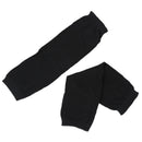 Ladies Winter Stretchy Cuff Fingerless Black Knitted Long Gloves Arm Warmer