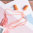 1 pair Slow Rebound Foam Earplug Noise Reduction Comfort Ear Plug with Cord ME