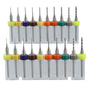 20pcs Steel PCB Carbide Micro Drill Bits For SMT CNC, 0.15-1.05mm&0.1-1.0mm