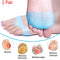 1 Pair Bule Forefoot Pads Silicone Foot Cushion Foot Pain Relief Toe Separat Hn