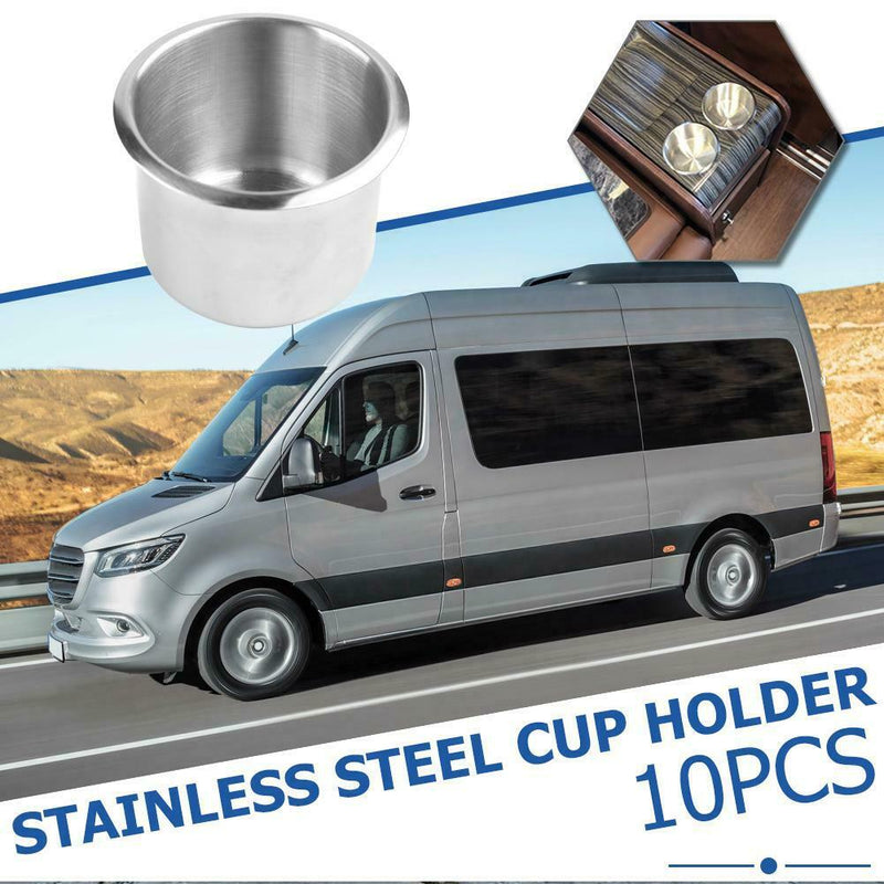 10pcs Stainless Steel Cup Drinking Holder for Marine Boat RV Car Camper